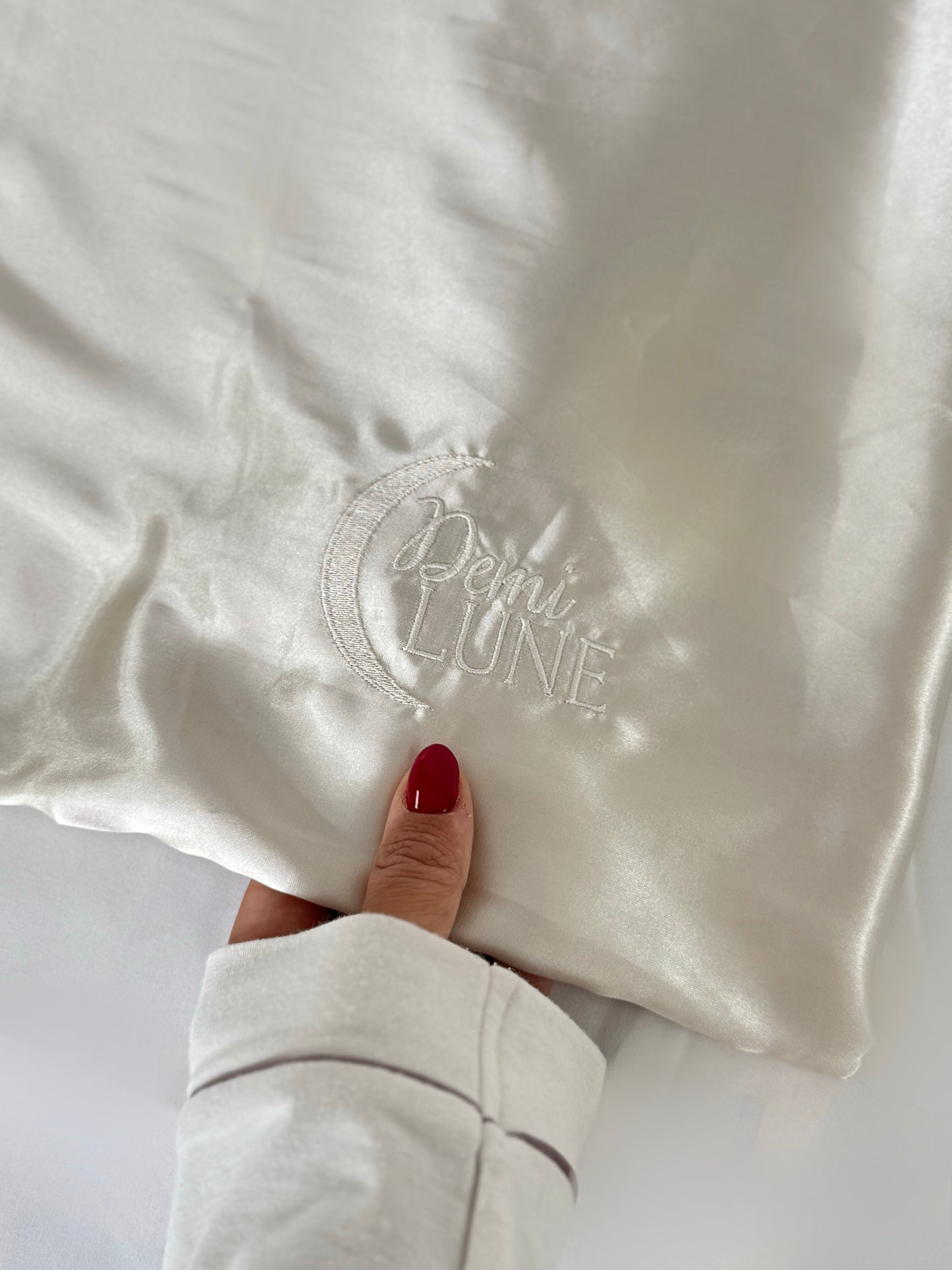 Taies d’oreiller en satin - Beige Nacré