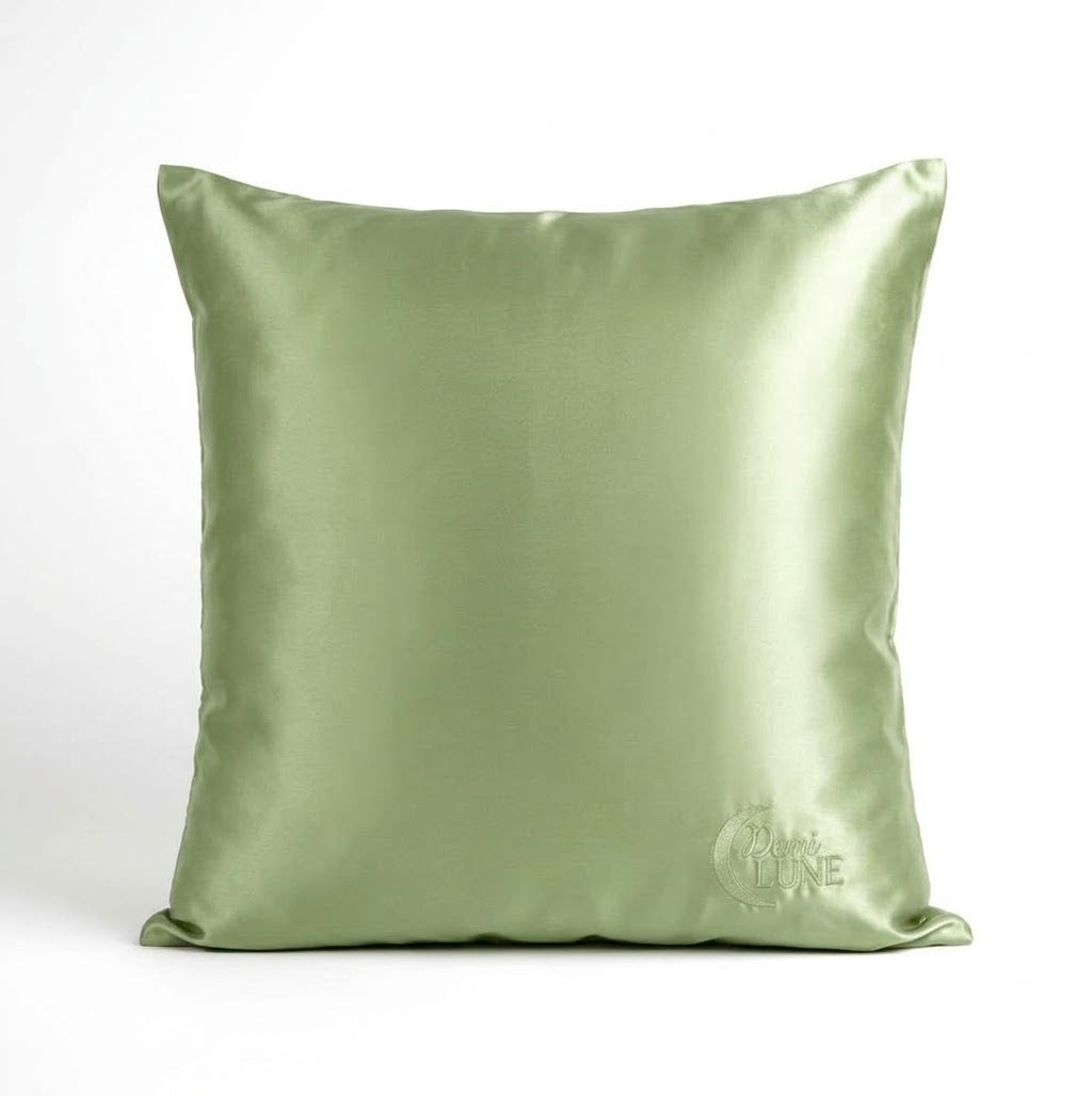 Taie d’oreiller en satin – Vert Sauge