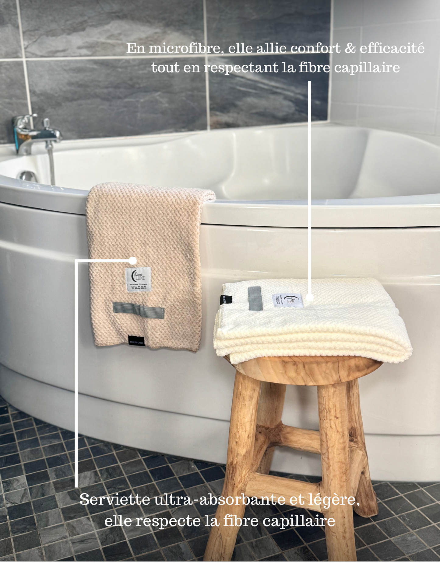 Serviette cheveux absorbante