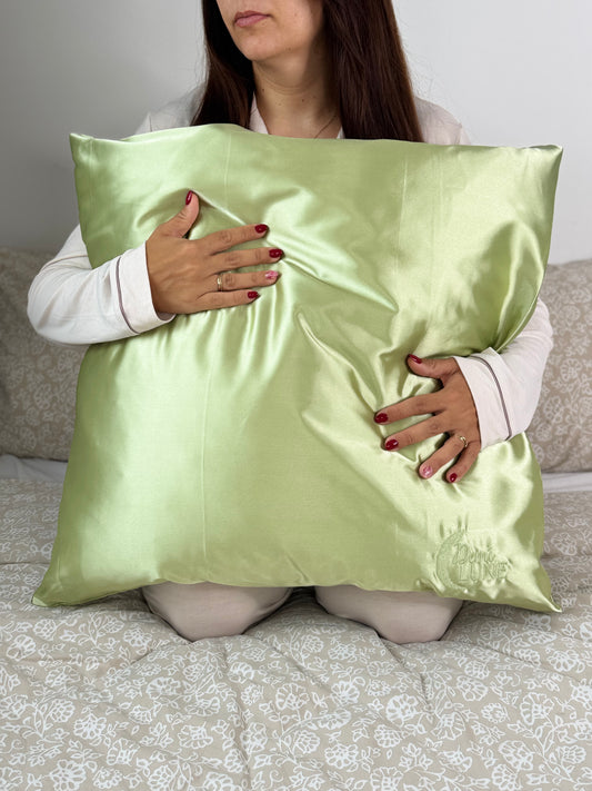 Taie d’oreiller en satin – Vert Sauge