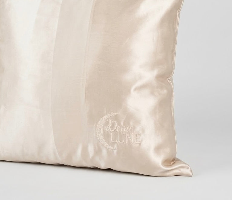 Taie d’oreiller en satin - Beige Nacré