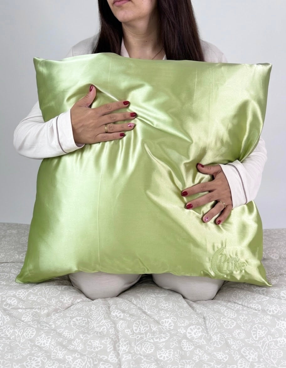 Taie d’oreiller en satin – Vert Sauge