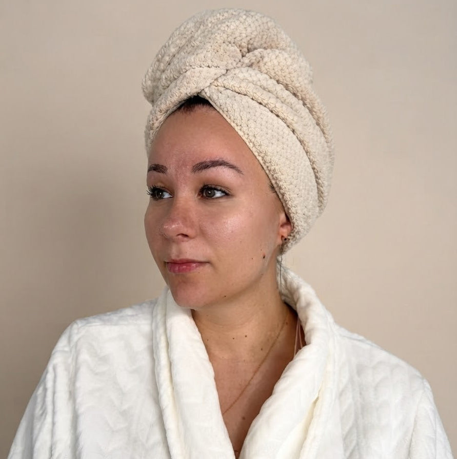 Serviette cheveux absorbante